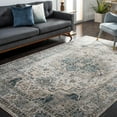 thumbnail image 2 of SAFAVIEH Dream Laraine Floral Polyester Area Rug, Ivory/Navy, 4' x 6', 2 of 8