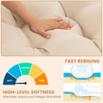 thumbnail image 5 of YYAo Deep Seat Cushion, Water Resistant Chair Cushions,Indoor Outdoor Tufted Bench Cushion with Soft PP Cotton-Beige, 5 of 7