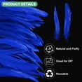 thumbnail image 2 of Uxcell 50-Pack Feathers for Crafting, Sapphire Blue 9.84-11.81 Inch Natural Fluffy Feathers Plume for Wedding Decorations Feathers, 2 of 6