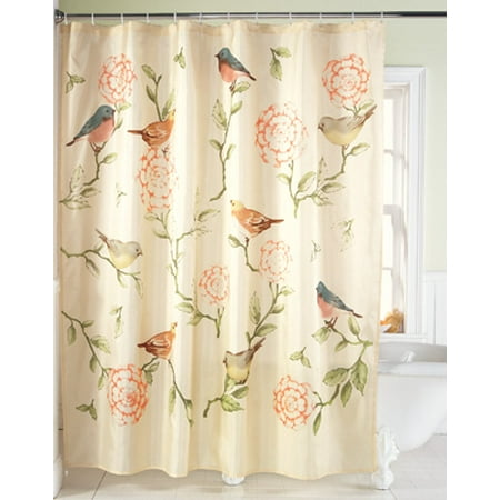 Birds And Blooms Floral Shower Curtain Walmart Com