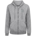 thumbnail image 2 of Men's Levelwear Heather Gray San Diego Padres Podium Banner Arch Full-Zip Hoodie, 2 of 3