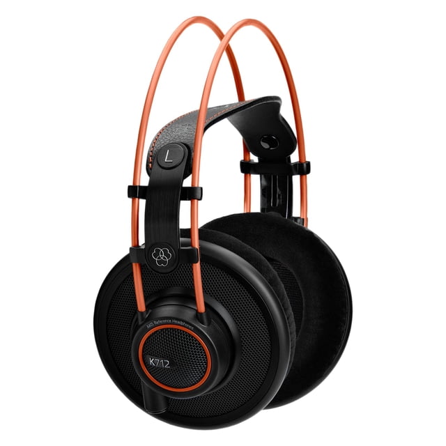 AKG Pro Audio K712 PRO Auriculares de estudio de referencia abiertos sobre oreja, negros, 4,76 x 7,83 x 4,45 pulgadas (2458X00140)