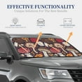 thumbnail image 4 of Disketp 2 Piece Forest Wild Mushroom Pattern Windshield Sunshades,Folding Windshield Sun Shade For Car Suv Trucks Sedan,Blocks Uv Rays Sun Visor Protector-Small, 4 of 7