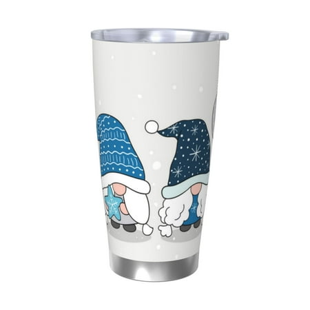 

Fuzoiu Snow Gnome for Winter Print 20oz Tumbler Stainless Steel Vacuum Insulated Car Cup Insulated Coffee Mug Travel Mug with Lid Thermal Cup for Outdoor-Without Straw