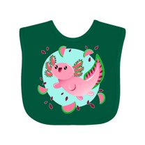 Inktastic Watermelon Axolotl Boys or Girls Baby Bib
