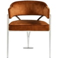 thumbnail image 5 of Meridian Furniture Madelyn Cognac Velvet Dining Chair, Set of 2, 5 of 6