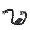 thumbnail image 1 of Flexible Dual Arm Hot Shoe Flash Bracket Mount Holder for Macro Shot Camera Accessories, 1 of 5