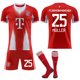 thumbnail image 1 of 2025-2026 Bayern Munich Home Kids Adult Football Shirt with Socks, 1 of 2