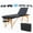 Black-3 Fold, variant on VIRRMO Adjustable High-density Foam Massage Tattoo Table with Neck Stretcher, 84-inch, Pink