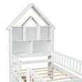 Bellemave Twin Toddler Bed with House Shaped Bookcase Headboard and