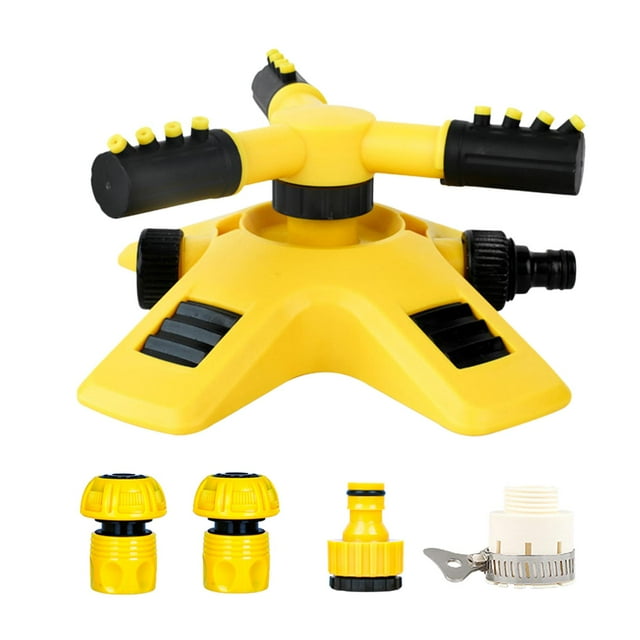 Almencla Automatic Rotating Garden Sprinkler, Adjustable 360 Degree Yard Sprinkler System 20mm B