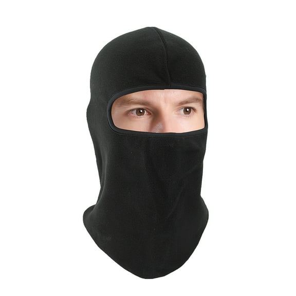 Homeya Balaclava Winter Ski Mask - Windproof, Breathable, Thermal Fleece - Head, Face & Neck Protection - Men & Women - Ideal for Skiing, Snowboarding, Riding & Cold Weather Outdoor Activities - Black