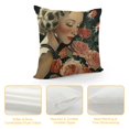 thumbnail image 4 of Throw Pillow Covers  Woman Holding Rose Pillow Covers Decorative Square Pillowcases Soft Cozy Cushion Cases for Couch Sofa Bed Bedroom Living Room, 4 of 5