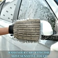 thumbnail image 6 of Microfiber Car Wash Gloves With Chenille & Polyester Terry Scratch-Free Cleaning Elastic Cuffs Elegant Bow Pattern, 6 of 8
