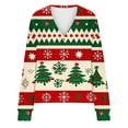 thumbnail image 5 of gakvbuo Ugly Christmas Sweater for Women Christmas Cardigans Long Sleeve Fall Oversized Open Front Button Down Knit Cardigan Sweaters V-Neck Lightweight Cardigans Knit Outerwear Jacket Tops, 5 of 5