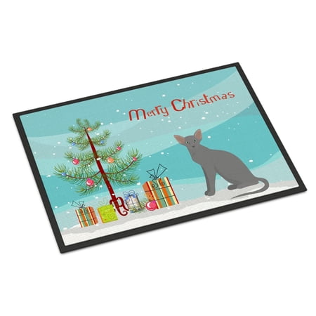 Oriental Shorthair Cat Merry Christmas Door Mat