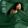 thumbnail image 5 of Bare Home Premium 1800 Collection 4-Piece Bed Sheet Set, King, Forest Green, 5 of 11