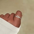 thumbnail image 3 of Anillo cuadrado de estilo moderno con diamantes y circonitas de cuerpo completo, anillo de plata 925, anillo elegante y sencillo para mujer para novia, 3 of 6