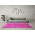 thumbnail image 3 of Ahgly Company Indoor Square Oriental Pink Traditional Area Rugs, 3' Square, 3 of 4
