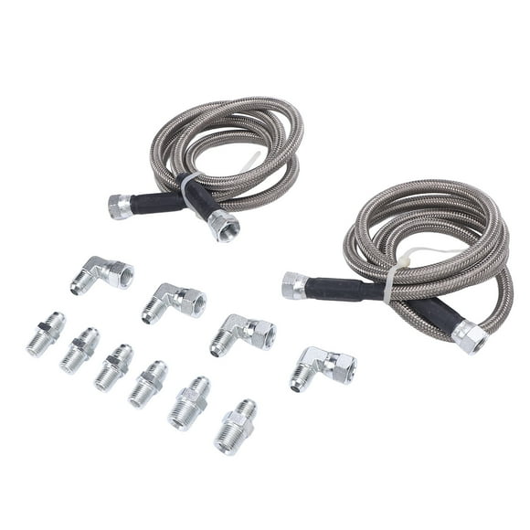 6an línea de enfriador de aceite de fluido de transmisión de 52 pulgadas, línas de enfriamiento de transmisión flexible flexible a prueBa de fugas con 10 Accesorios para SUV