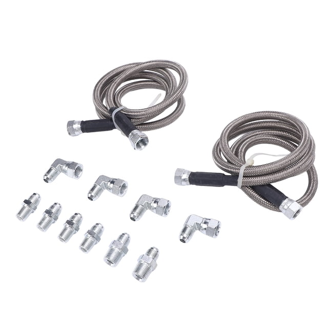 6an línea de enfriador de aceite de fluido de transmisión de 52 pulgadas, línas de enfriamiento de transmisión flexible flexible a prueBa de fugas con 10 Accesorios para SUV