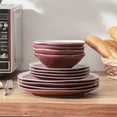 thumbnail image 2 of Stone + Lain Serafina Stoneware Collection Dinnerware Set, 32-Piece Service for 8, Wine, 2 of 10