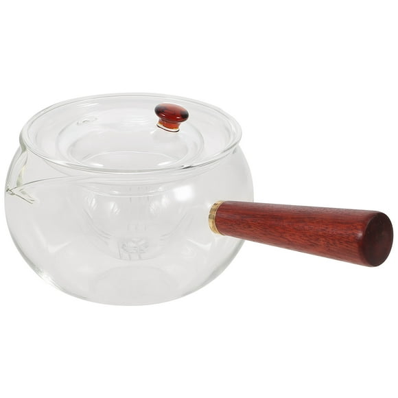 OULII Blooming Tea Pot with Side Handle Wood Heat Resistant for Tea Enthusiasts 1Pcs