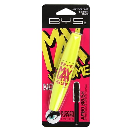 BYS Eye Max Volume Lash Mascara Makeup - Blackest Black