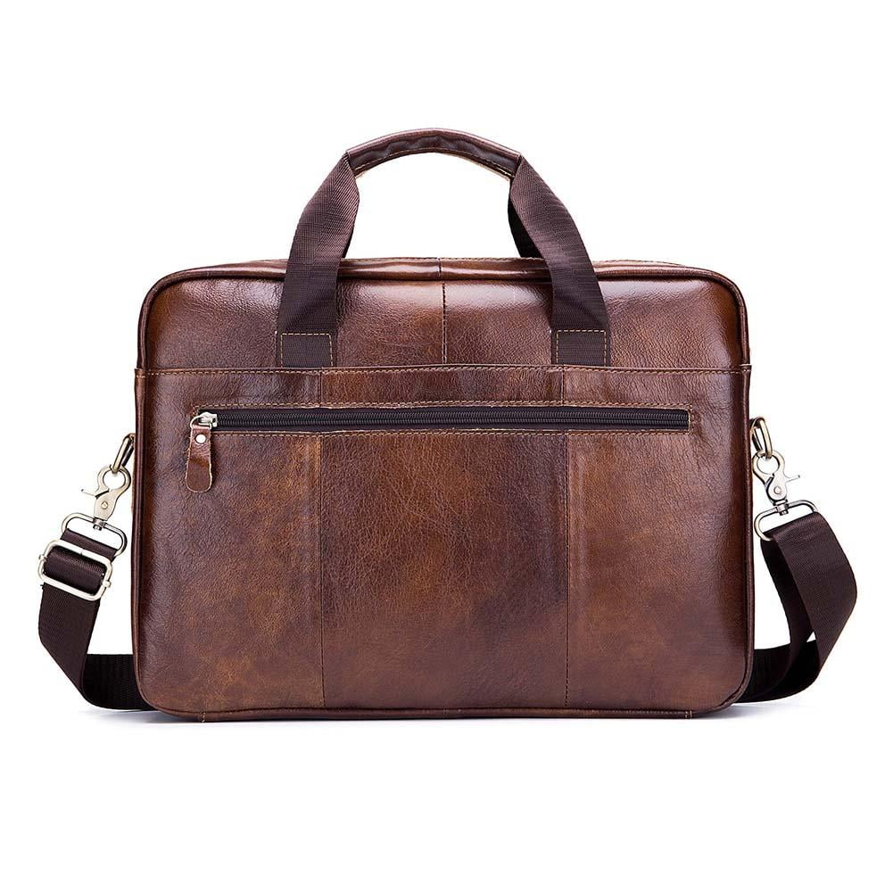 Vintage Satchel Handbag Beautiful Brown Lattices Multi-Functional Laptop Briefcase Fit for 15 Inch Computer Notebook MacBook