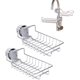 thumbnail image 1 of Juego de 2 soportes de esponja de acero inoxidable para fregadero de cocina, ideal para baño, bonito organizador de baño (plateado), 1 of 5