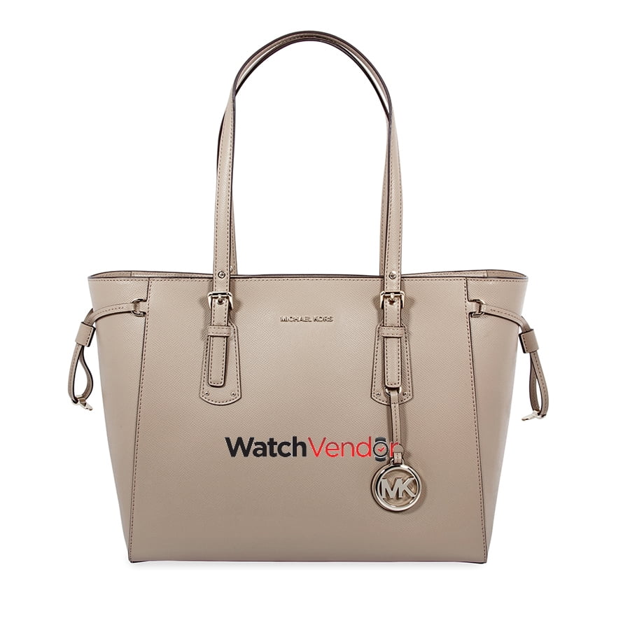 michael kors voyager medium crossgrain leather tote bag