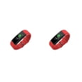 thumbnail image 1 of kurtrusly Bracelet Intelligent Étanche Montre Intelligente de Mise en Forme Multifonction Fonction de Rappel Bracelet Compatible Bluetooth Natation Course Rouge 2 Ensembles, 1 of 6