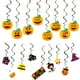 thumbnail image 1 of Decoraciones de remolino colgantes de Halloween, serpentinas de techo de esqueleto de fantasma de calabaza colgantes, 1 of 5