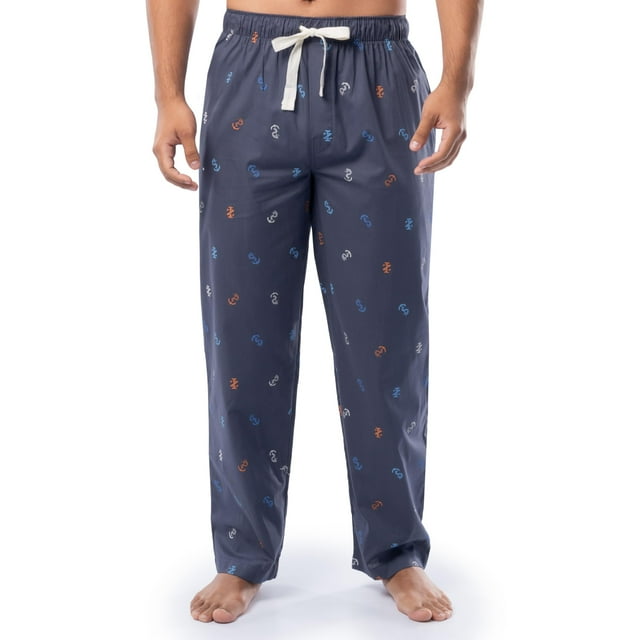 Pantalón de Pijama para Dormir IZOD Corte Relajado Azul Marino con Anclas Talla 3XL