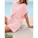 thumbnail image 3 of Conjunto de pijama Tankaneo para mujer a rayas rosa claro, 3 of 6