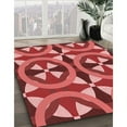 thumbnail image 3 of Ahgly Tapis d'Intérieur Lavable en Machine Carré Rouge, 5 Pieds Carré, 3 of 7
