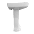 thumbnail image 3 of TOTO® Guinevere® 24-3/8" x 19-7/8" Rectangular Pedestal Bathroom Sink for 8 Inch Center Faucets, Cotton White - LPT972.8#01, 3 of 5