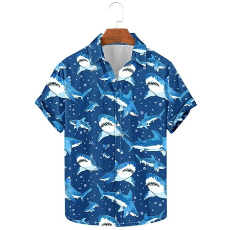 UVEASISHA Mens Hawaii T Shirt Summer Big and Tall Button Down Shirts for Men Funny Graphic Short Sleeve Tees Lightweight Quick Dry Beach Tops 2025 Fashion Gift Ideas Multicolor 4XL