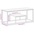 thumbnail image 4 of vidaXL Coffee Table Silver Stainless Steel and Tempered Glass, 4 of 5