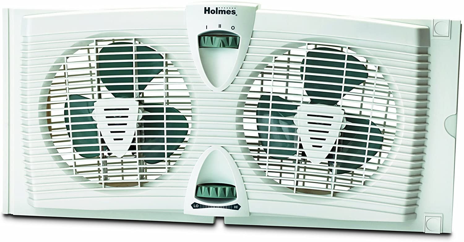 Holmes HAWF2030 Dual Blade Twin Window Fan with Thermostat Walmart