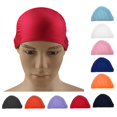 thumbnail image 2 of Adultos para Mujer para Hombre Unisex de Los Casquillos Gorro de Baño de La Piscina de Natación Sombrero de Pelo Largo de Color Azul borgoña Macarena Swim Sombrero, 2 of 8