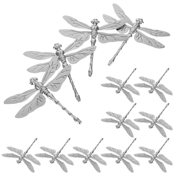 MLINS 20pcs Metal Dragonfly Figurines Outdoor Wall Art Copper Dragonfly Decorations Party Decor Desktop Sculpture Set