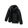thumbnail image 2 of Youth Winter Jacket Boys Girls Puffer Coat Warm Lightweight Hooded Style Trendy Look For Teens Outerwear Black 13-14 Y, 2 of 3