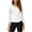 White, variant on Paiwinds Women's Round Neck 3/4 Sleeve Loose Fit Nylon Spandex Polyester Solid Color Casual Work Top 2026 Fashion Trendy Lightweight Breathable Comfortable Everyday Versatile