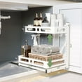 Under Sink Organizers and Storage, 2 Pack Metal Pull Out Under
