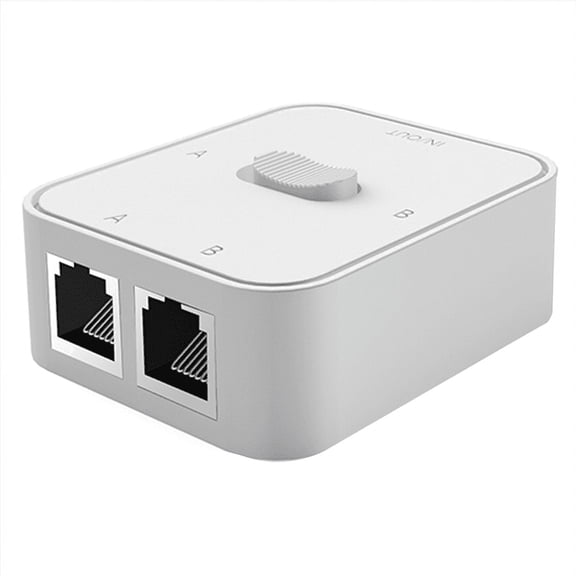 New Arrivals 2 Port Gigabit Network Switch RJ45 Splitter-White