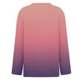 thumbnail image 5 of SYMOID Womens Hot Pink Long Sleeve Gradient Top - Polyester Spandex Stretchy Soft Crew Neck, Casual Daily Outfit for Spring/Autumn, S to XXL,Size M, 5 of 5