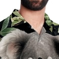 thumbnail image 5 of Koala Men's Short Sleeve Printed Button Down Beach Shirt Casual Summer Unisex Tops with Spread Collar, 5 of 6