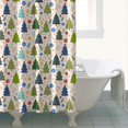 thumbnail image 4 of Multicolor Christmas Tree and Ornament Pattern Shower Curtain 72"x72" ,Bathroom Decorative Shower Curtains Set with 12 Hooks,Modern Waterproof Washable Shower Curtain, 4 of 6