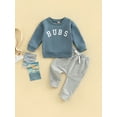 thumbnail image 2 of Chengji Chengchuan Toddler Casual Long Sleeve Sweatshirt and Joggers Outfit Set, 1 Pack, 2 of 10